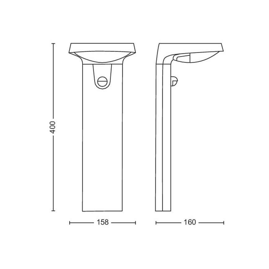 Philips - LED Saulės energijos lempa su jutikliu LED/1,2W/4V 4000K IP44