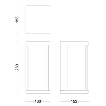 Philips - LED sieninis lauko šviestuvas KYRIE LED/12W/230V IP44