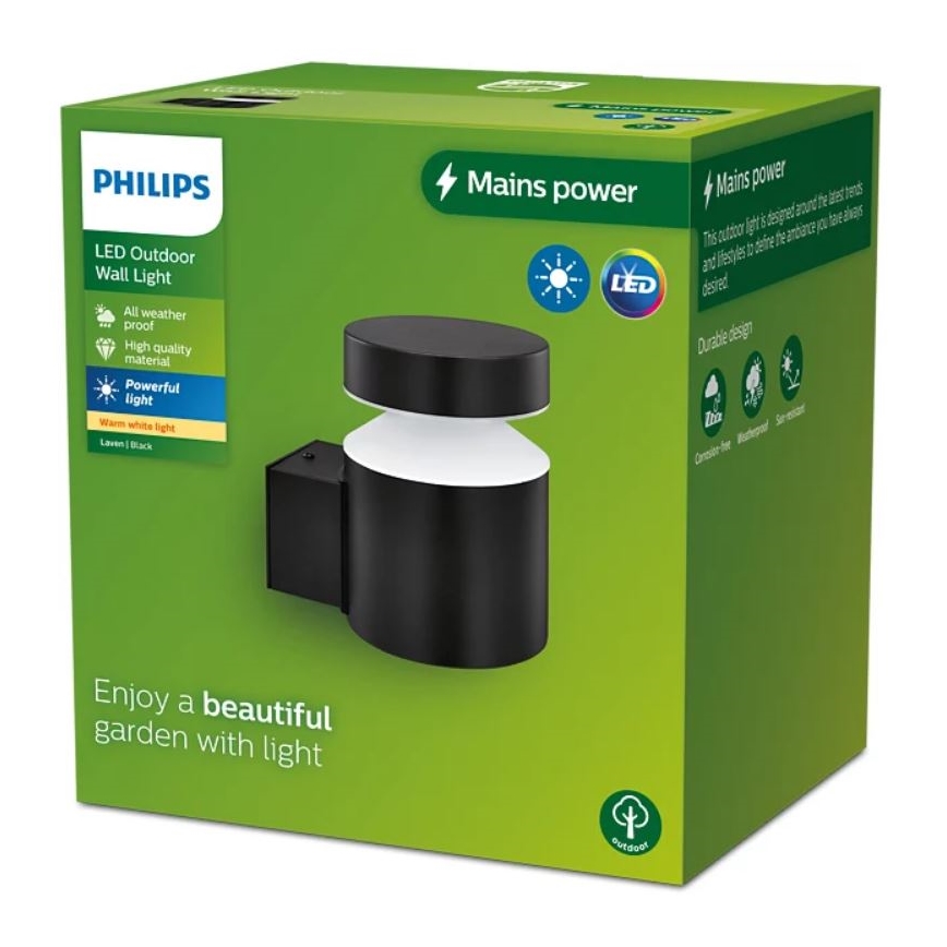 Philips - LED sieninis lauko šviestuvas LAVEN LED/6W/230V 2700K IP44