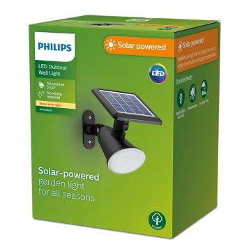 Philips - LED sieninis šviestuvas, įkraunamas saulės energija JIVIX LED/1,4W/3,7V IP44