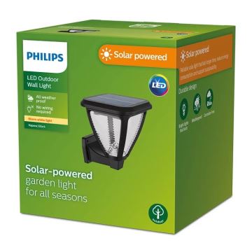 Philips - LED sieninis šviestuvas, įkraunamas saulės energija VAPORA LED/1,5W/3,7V IP44
