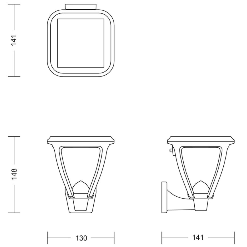 Philips - LED sieninis šviestuvas, įkraunamas saulės energija VAPORA LED/1,5W/3,7V IP44