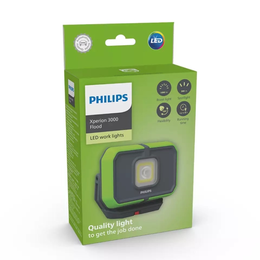 Philips X30FLX1 - LED Pritemdoma įkraunama darbo lemputė LED/10W/3,7V 1000 lm 4400 mAh IP65