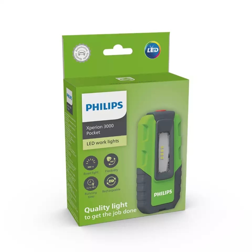 Philips X30POCKX1 - LED Pritemdomas įkraunamas žibintuvėlis LED/2W/3,7V 300 lm 1800 mAh