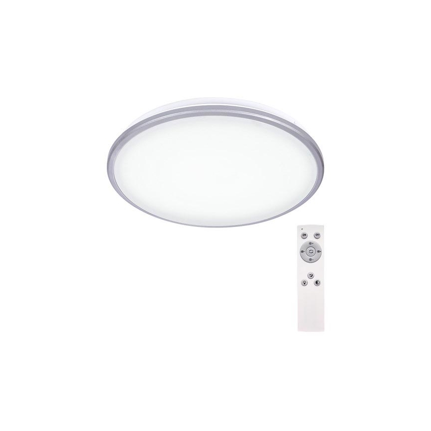 Pritemdomas LED lubinis šviestuvas SILVER LED/24W/230V + Valdymo pultas