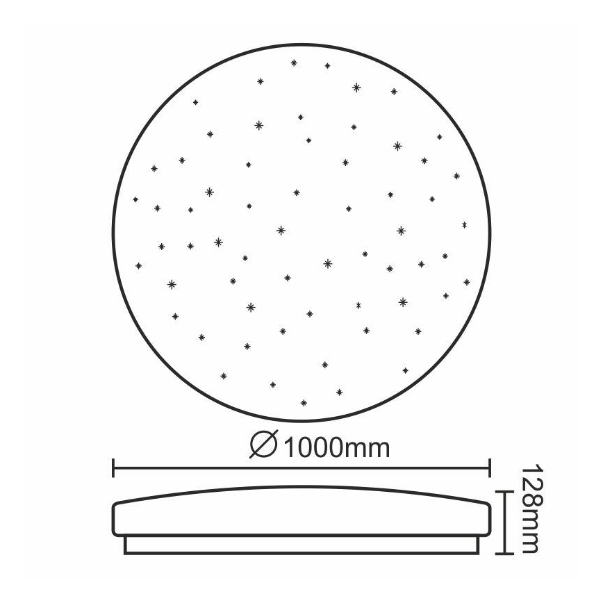 Pritemdomas lubinis LED šviestuvas LED/150W/230V