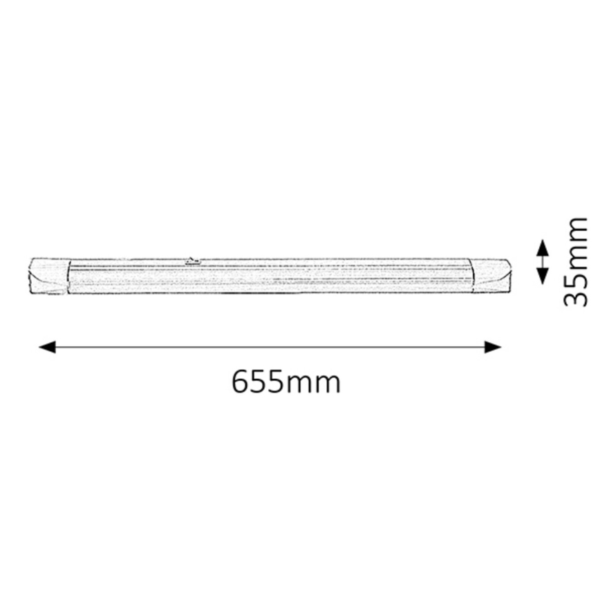 Rabalux - LED apšvietimas po virtuvės spintele 1xG13/18W/230V 65,5 cm