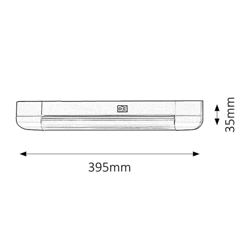 Rabalux - LED apšvietimas po virtuvės spintele BAND LIGHT 1xG13/10W/230V 39,5 cm sidabras