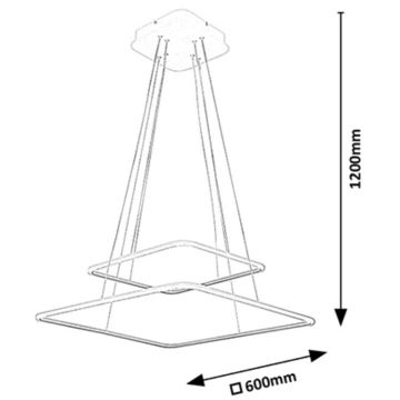 Rabalux - LED sietynas LED/65W/230V balta