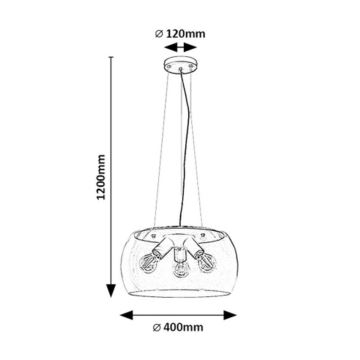 Rabalux - Pakabinamas sietynas 3xE27/40W/230V