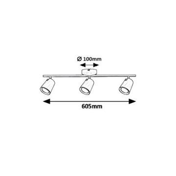 Rabalux 5047 - LED akcentinis šviestuvas SOLANGE 3xLED/6W/230V