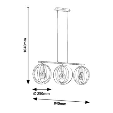 Rabalux - Pakabinamas sietynas 3xE27/40W/230V