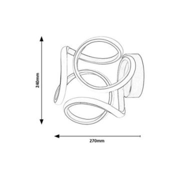 Rabalux - LED sieninis šviestuvas LED/11W/230V 3000K