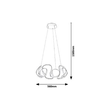 Rabalux - LED sietynas, kabinamas ant virvės LED/38W/230V