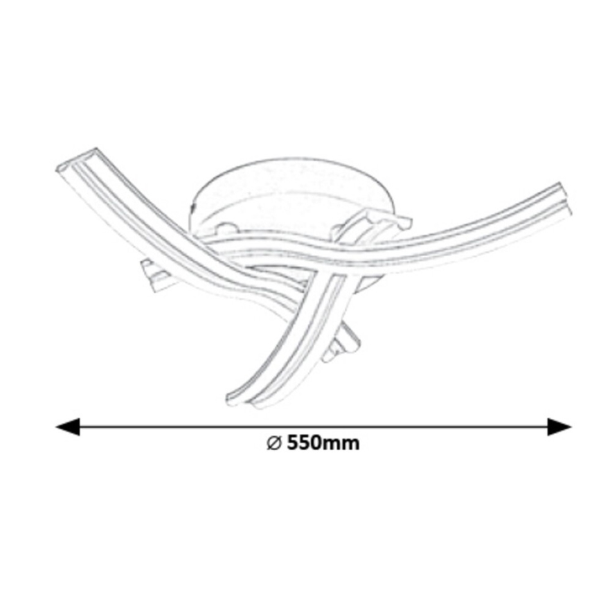 Rabalux 5889 - Lubinis LED šviestuvas TULIO LED/40W/230V