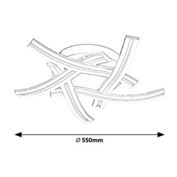 Rabalux 5890 - Lubinis LED šviestuvas TULIO LED/60W/230V