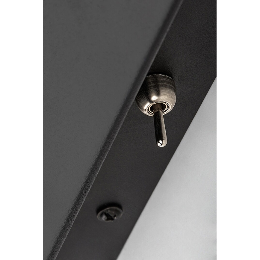 Rabalux - Sieninis šviestuvas su lentyna ir USB port 1xGU10/25W/230V juoda