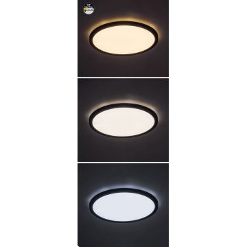 Rabalux - LED lubinis šviestuvas LED/36W/230V 3000/4000/6000K diametras 40 cm juoda