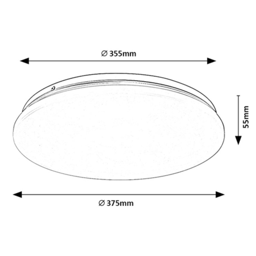 Rabalux - LED lubinis šviestuvas LED/24W/230V 3000K 37 cm