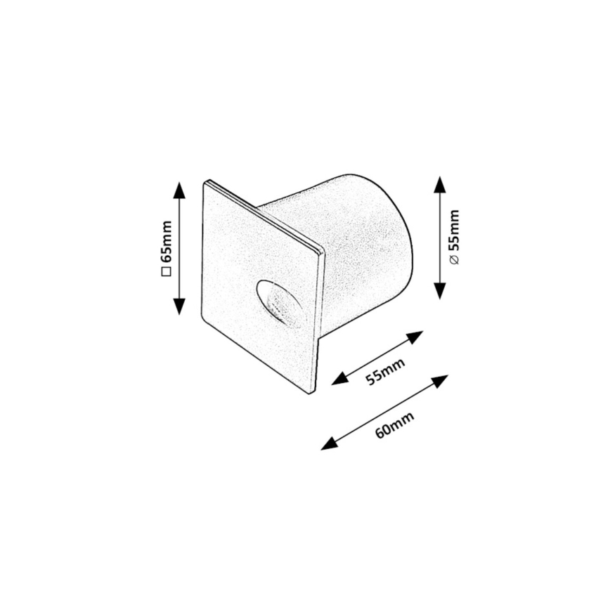 Rabalux - LED Lauko laiptų apšvietimas LED/3W/230V IP54 3000K juoda