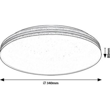 Rabalux - LED lubinis šviestuvas LED/18W/230V 3000K diametras 34 cm