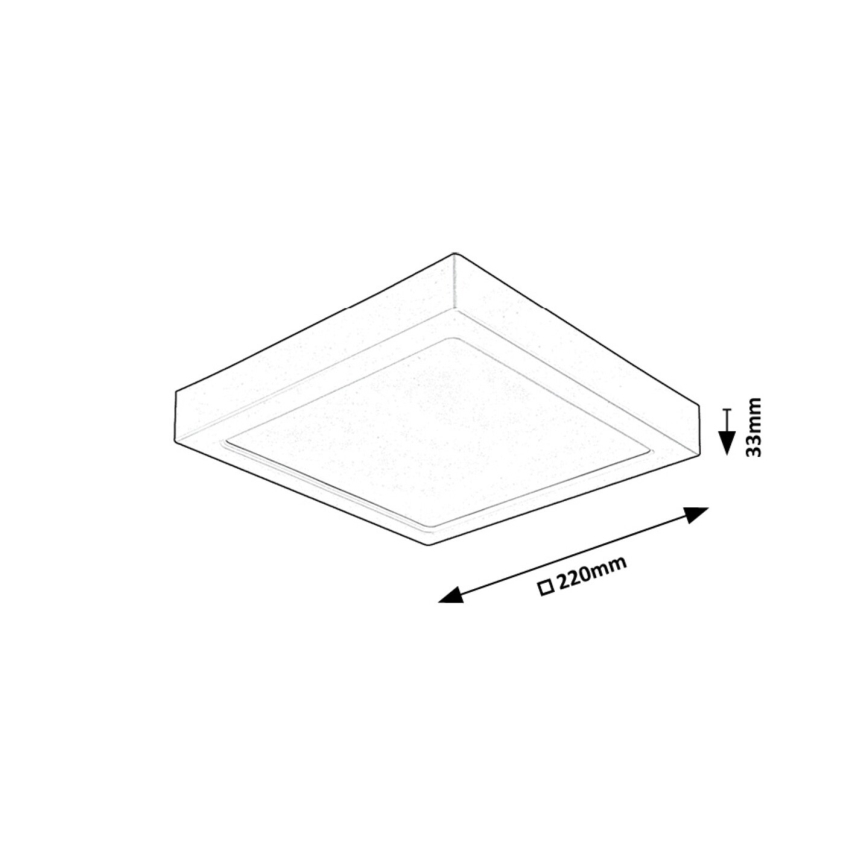 Rabalux - LED lubinis šviestuvas LED/24W/230V 4000K 22x22 cm balta