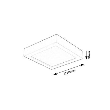 Rabalux - LED lubinis šviestuvas LED/15W/230V 3000K 16x16 cm balta