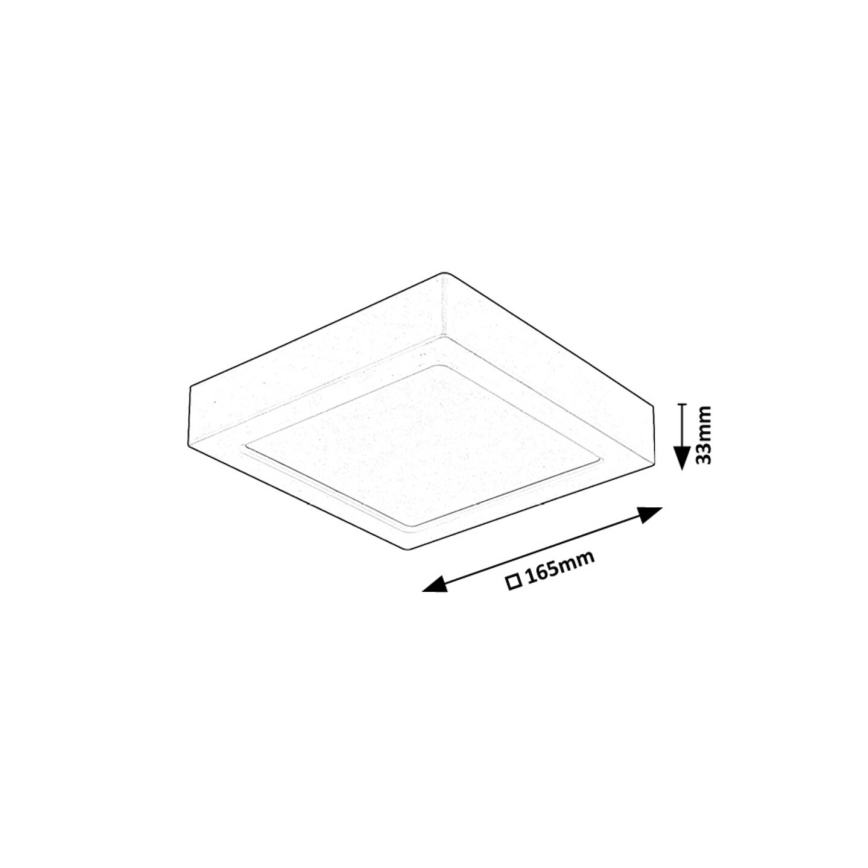 Rabalux - LED lubinis šviestuvas LED/15W/230V 3000K 16x16 cm balta