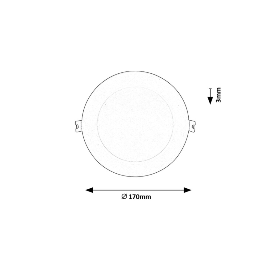 Rabalux - LED įleidžiamas lubinis šviestuvas LED/12W/230V 3000K diametras 17 cm balta