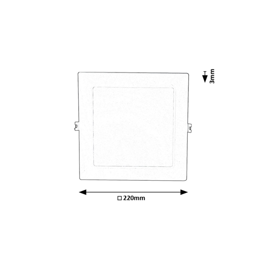 Rabalux - LED įleidžiamas lubinis šviestuvas LED/18W/230V 22x22 cm balta