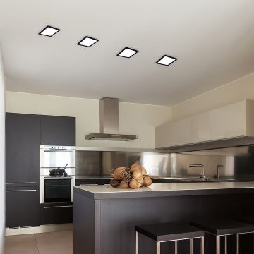 Rabalux - LED įleidžiamas lubinis šviestuvas LED/6W/230V 12x12 cm juoda