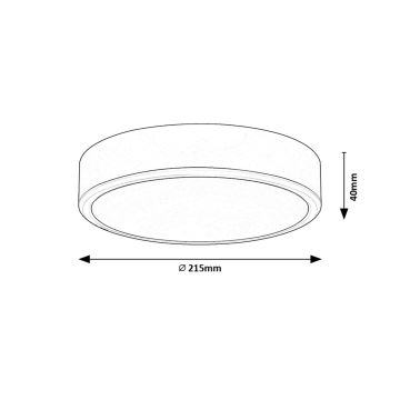 Rabalux - LED lubinis šviestuvas LED/22W/230V 3000/4000/6000K diametras 21 cm balta