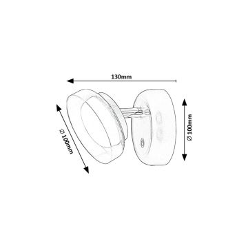 Rabalux - LED šviesos reguliavimas wall rechargeable šviestuvas LED/2W/5V 3000K 1800 mAh