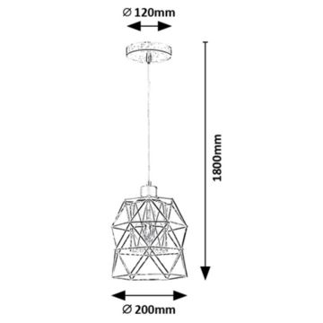 Rabalux - Pakabinamas sietynas 1xE27/40W/230V