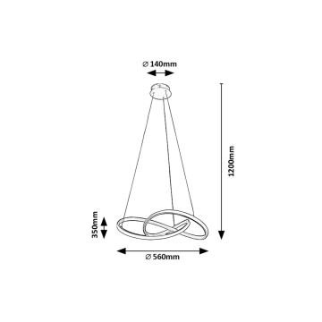 Rabalux - LED Pakabinamas sietynas LED/36W/230V 3000K auksas