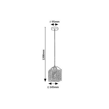 Rabalux - Pakabinamas sietynas 1xE27/40W/230V juoda