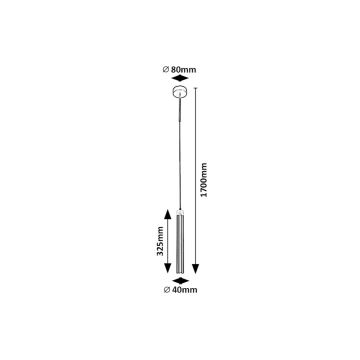 Rabalux - LED Pakabinamas sietynas LED/10W/230V 4000K juoda/auksas