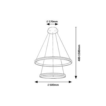 Rabalux - LED Pakabinamas sietynas LED/60W/230V 3000K