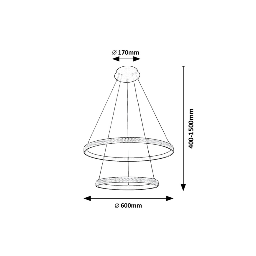 Rabalux - LED Pakabinamas sietynas LED/60W/230V 3000K