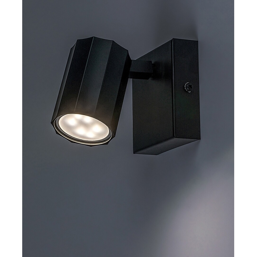 Rabalux - Sieninis akcentinis šviestuvas 1xGU10/5W/230V juoda