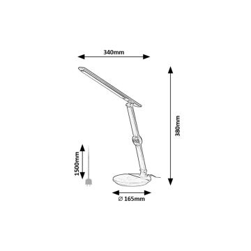 Rabalux - LED pritemdomas, liečiamas stalinis šviestuvas su ekranas LED/9W/230V 3000/4000/6500K