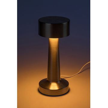 Rabalux - LED Įkraunama jutiklinė stalinė lempa LED/2,7W/5V 1200mAh 3000/4000/6000K auksas
