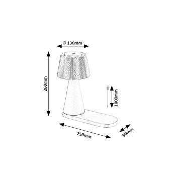 Rabalux - LED Pritemdomas įkraunamas stalinis šviestuvas su belaidžiu įkrovimu LED/5W/5V 3000/4000/5000K