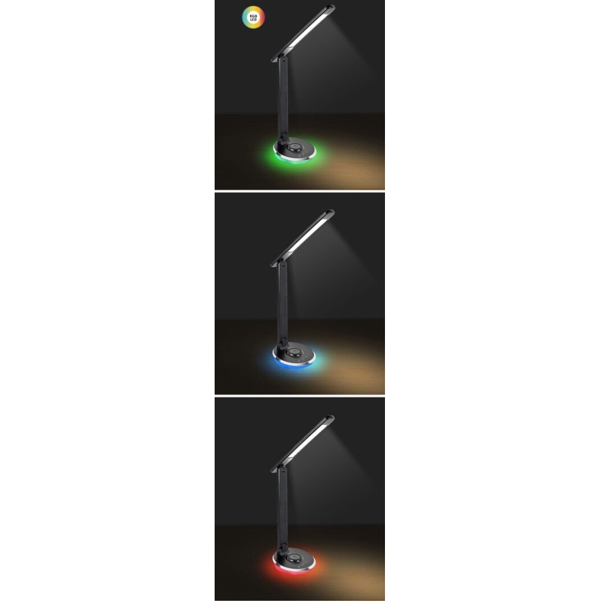 Rabalux - LED RGB Reguliuojama jutiklinė stalinė lempa LED/6W/230V 3000/4000/5000K juoda