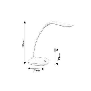 Rabalux - LED šviesos reguliavimas flexible Stalinis šviestuvas LED/2W/5V balta