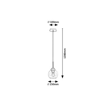 Rabalux - Bathroom Sietynas ant stygos 1xE27/15W/230V juoda IP44