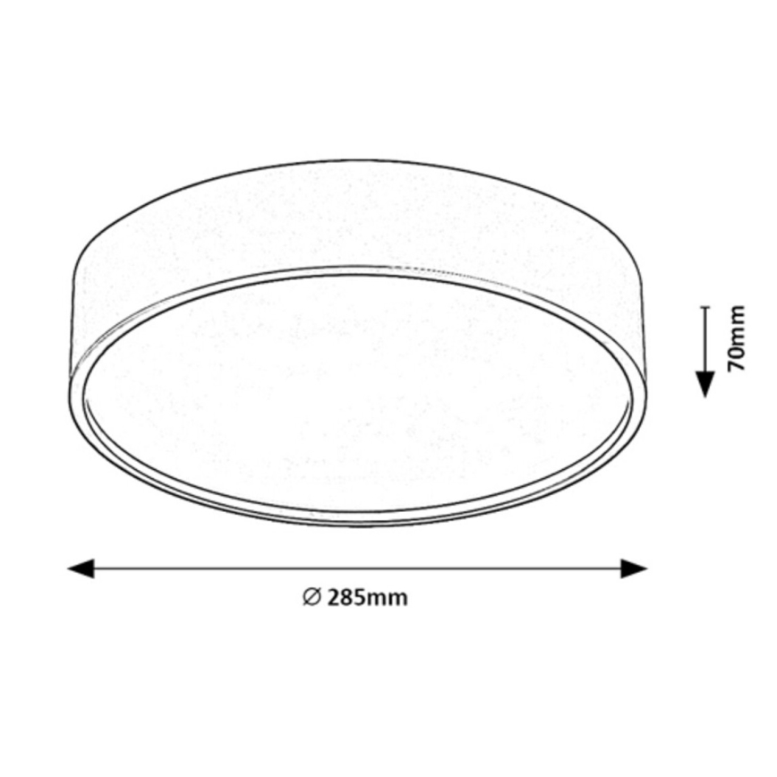 Rabalux - LED lubinis šviestuvas su jutikliu LED/19W/230V IP44 4000K diametras 28,5 cm balta