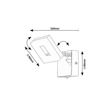 Rabalux - LED Sieninis vonios šviestuvas LED/5W/230V 4000K IP44