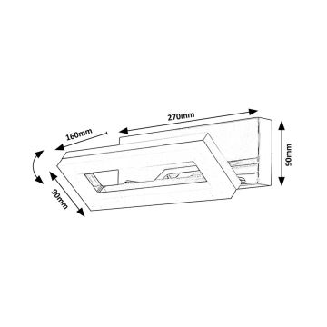 Rabalux - LED Sieninis vonios šviestuvas LED/15W/230V 4000K IP44