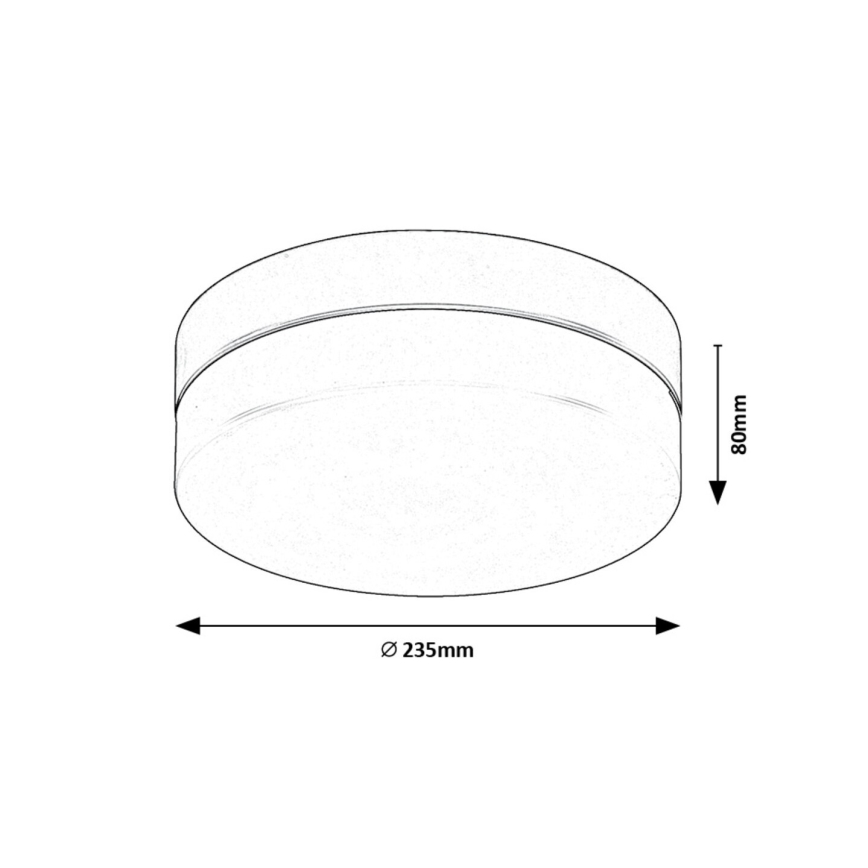 Rabalux - LED lubinis vonios šviestuvas LED/15W/230V IP44 4000K diametras 23 cm juoda